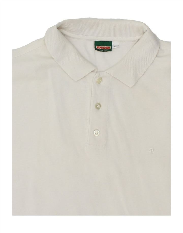 INVICTA Mens Polo Shirt Large White Cotton Vintage Invicta and Second-Hand Invicta from Messina Hembry 