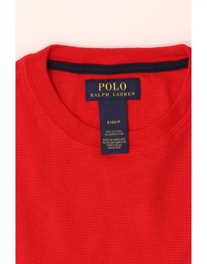 Polo Ralph Lauren Haut régulier à manches longues pour hommes Petit coton rouge