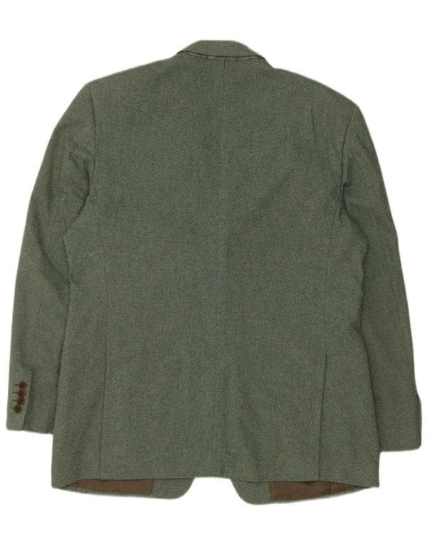 Ermenegildo Zegna Veste Blazer 3 Boutons Femme UK 42 XL Cachemire Vert