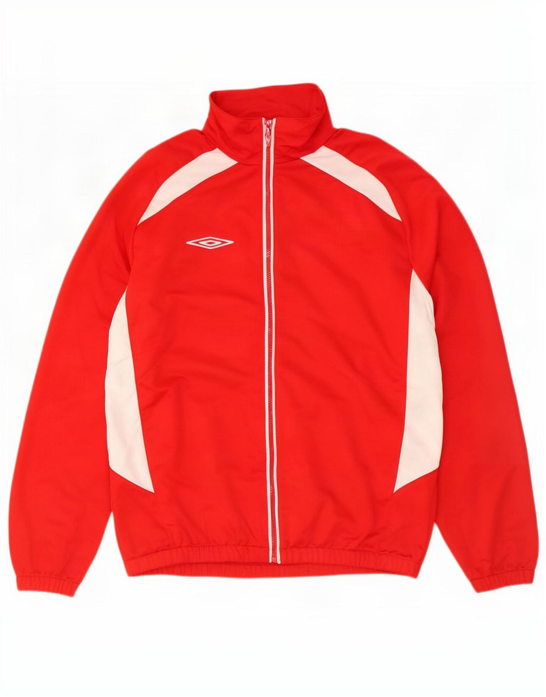 Umbro Veste de survêtement pour homme Large Rouge Colorblock Polyester