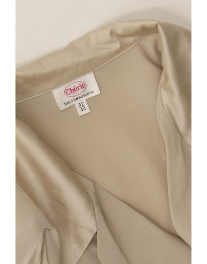 CHERIE Womens Short Sleeve Shirt Blouse IT 42/44 Medium Beige Vintage cherie and Second-Hand cherie from Messina Hembry 