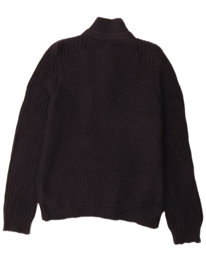 TED BAKER Pull Cardigan Homme Taille 4 Grand Coton Bleu Marine