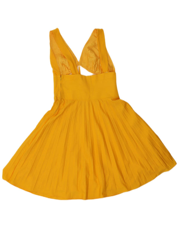 Robe trapèze sans manches pour femmes vintage IT 46 Grand Jaune