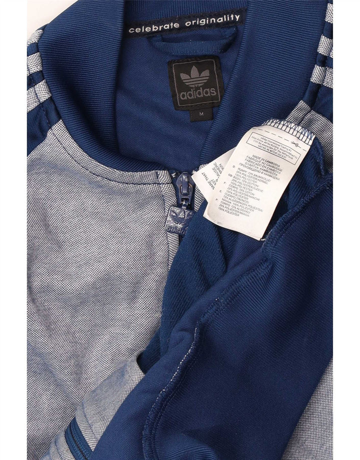 Adidas Veste de survêtement pour homme en coton color block bleu marine moyen