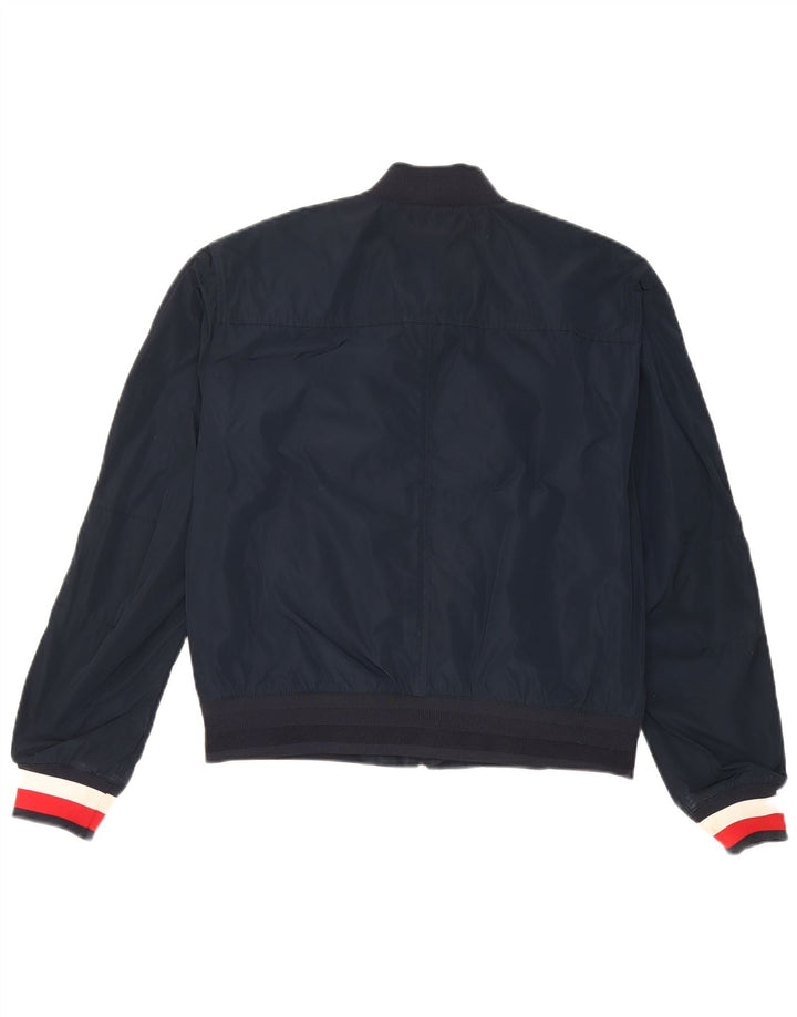 Tommy Hilfiger Veste bomber surdimensionnée pour femme UK 6 XS Bleu marine Colourblock