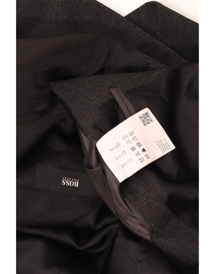 Hugo Boss Veste blazer à 2 boutons pour homme EU 52 XL Gris laine vierge