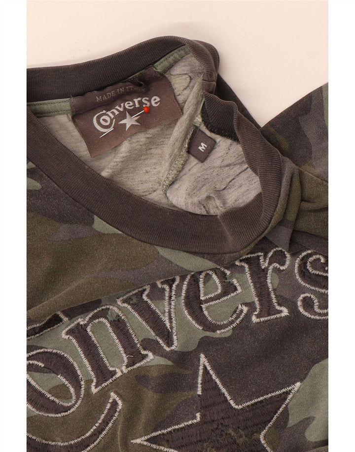 Converse T-Shirt Graphique Homme Kaki Moyen Camouflage
