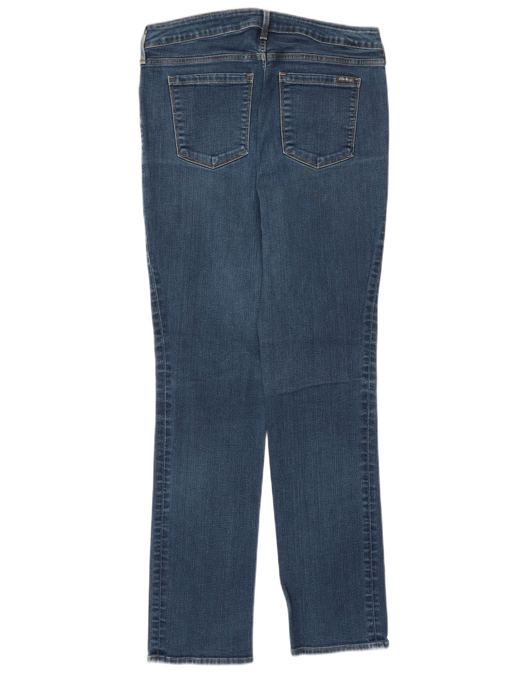 Eddie Bauer Jean droit légèrement courbé pour femme US 12 Large W32 L30 Bleu