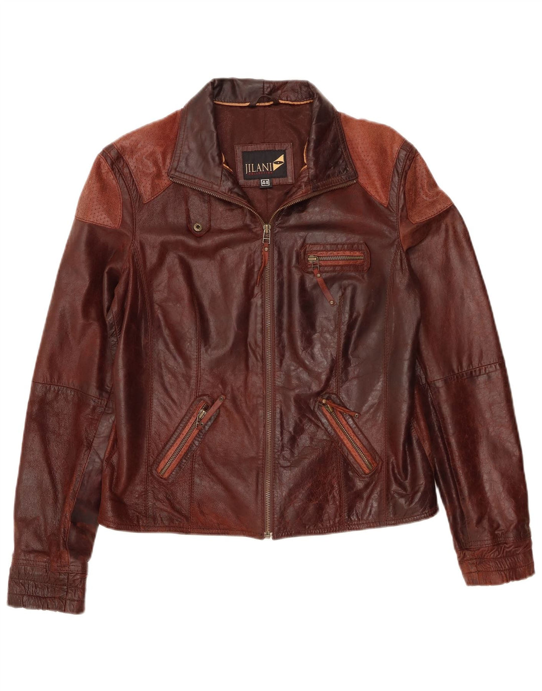 Veste en cuir femme Jilani IT 44 cuir bordeaux moyen