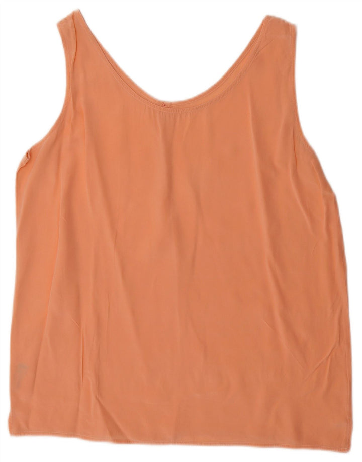 BALLOON Chemisier sans manches pour femme UK 44 en soie orange moyen