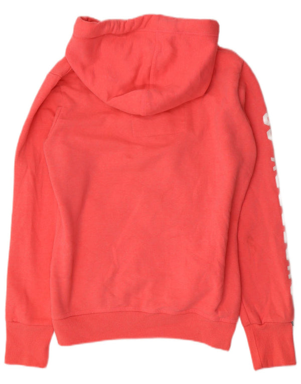 Superdry Pull à capuche graphique zippé pour femme UK 18 XL Rose Polyester