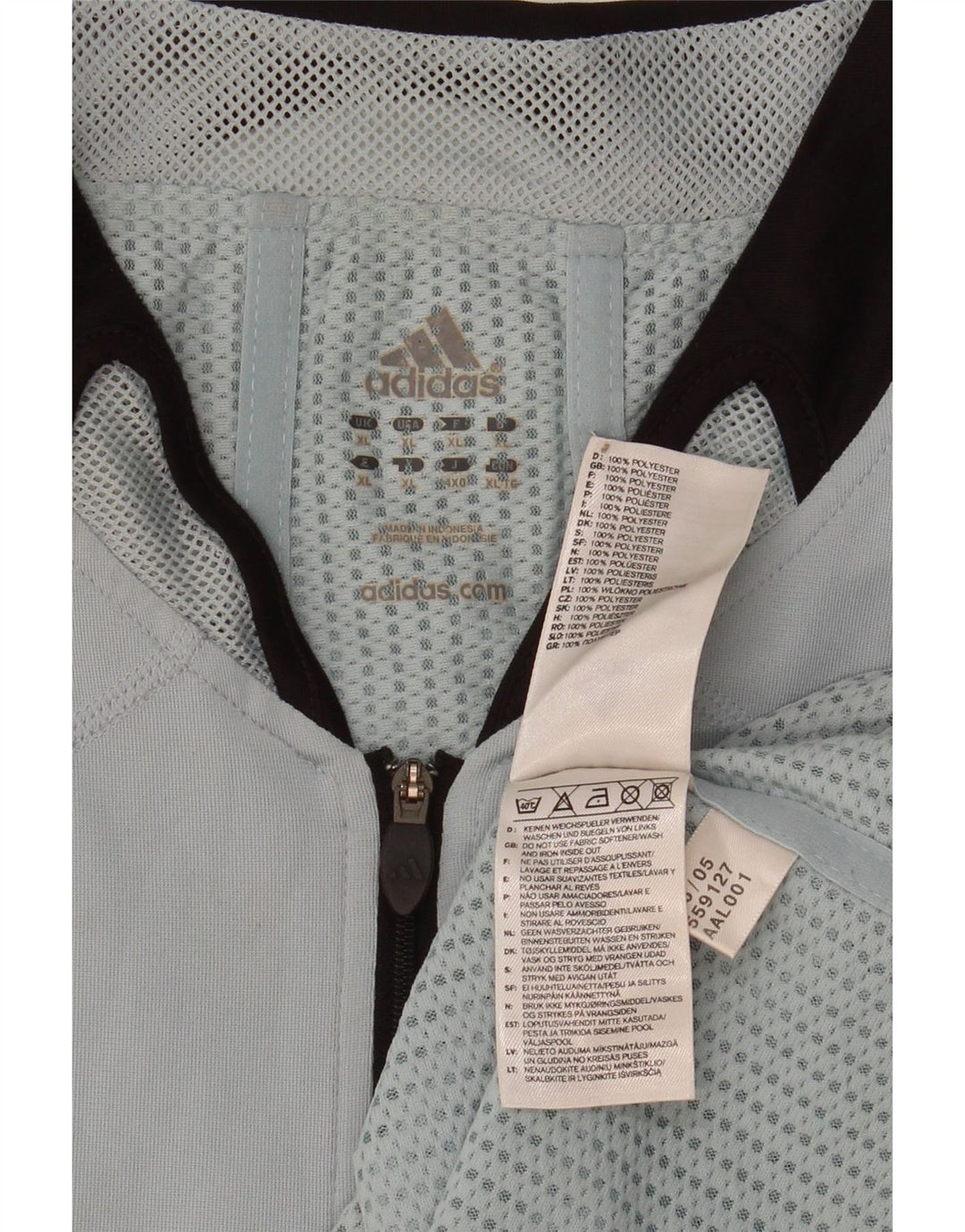 ADIDAS Mens Pullover Tracksuit Top XL Blue Colourblock Polyester