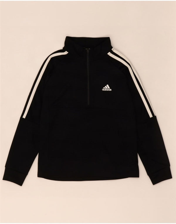 Adidas Haut de survêtement Aeroready pour garçon avec col zippé 9-10 ans Noir