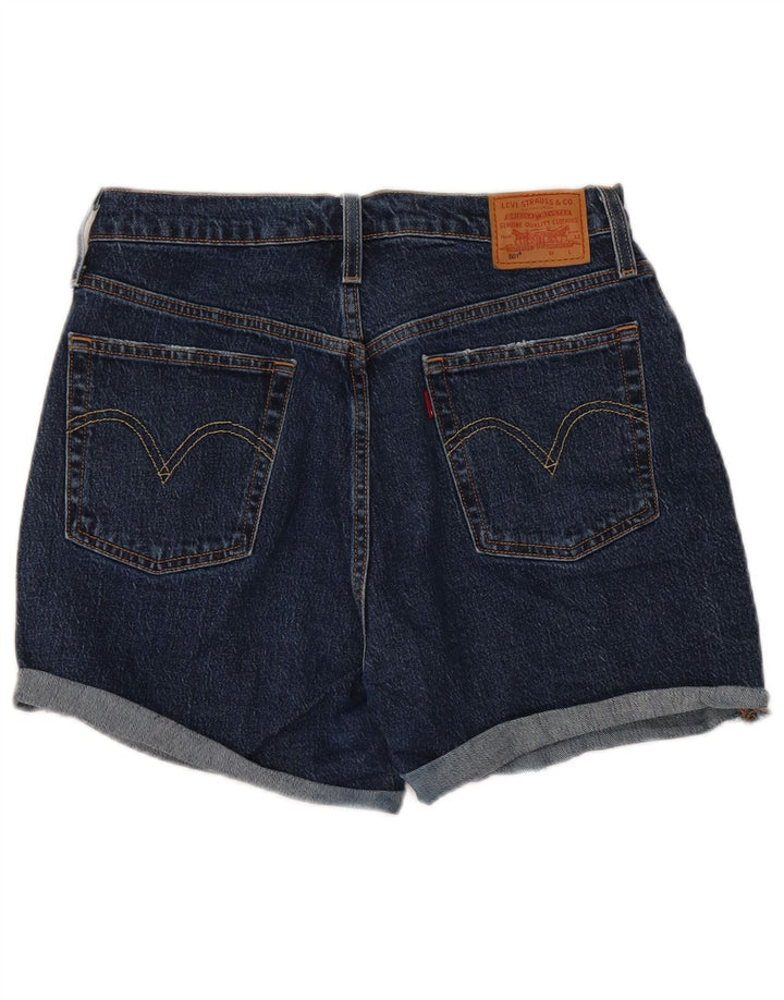 Levi's Short en Jean 501 Femme W30 Bleu Marine Moyen Coton
