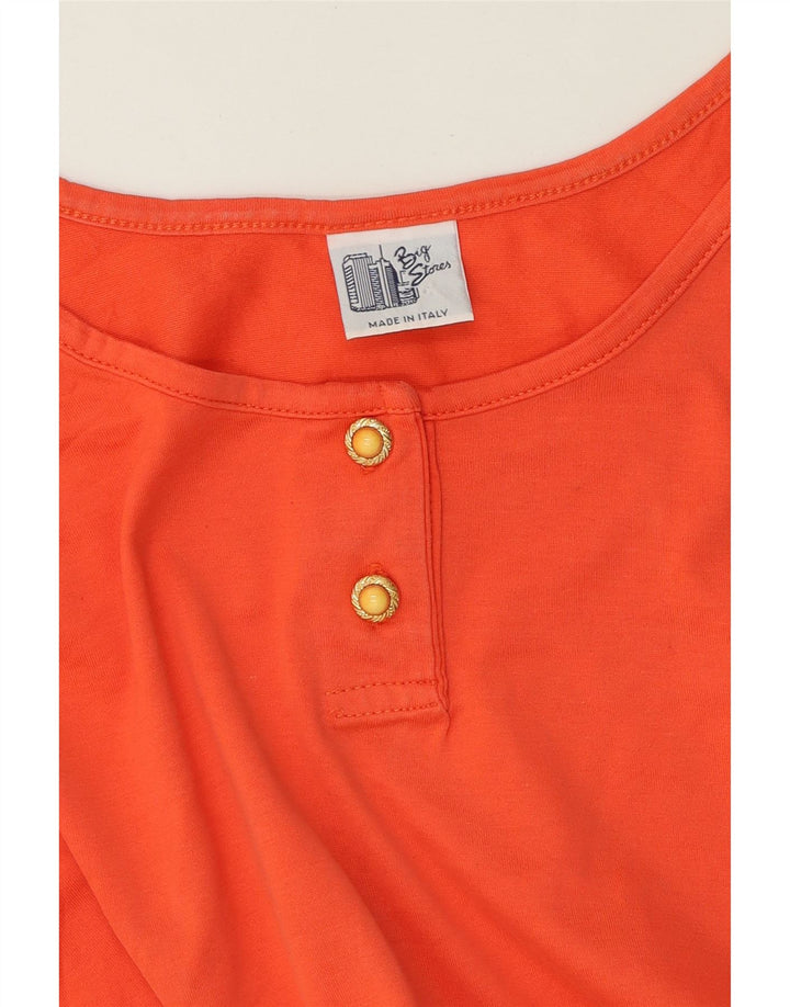 VINTAGE Womens Crop Vest Top UK 14 Medium Orange Vintage Vintage and Second-Hand Vintage from Messina Hembry 