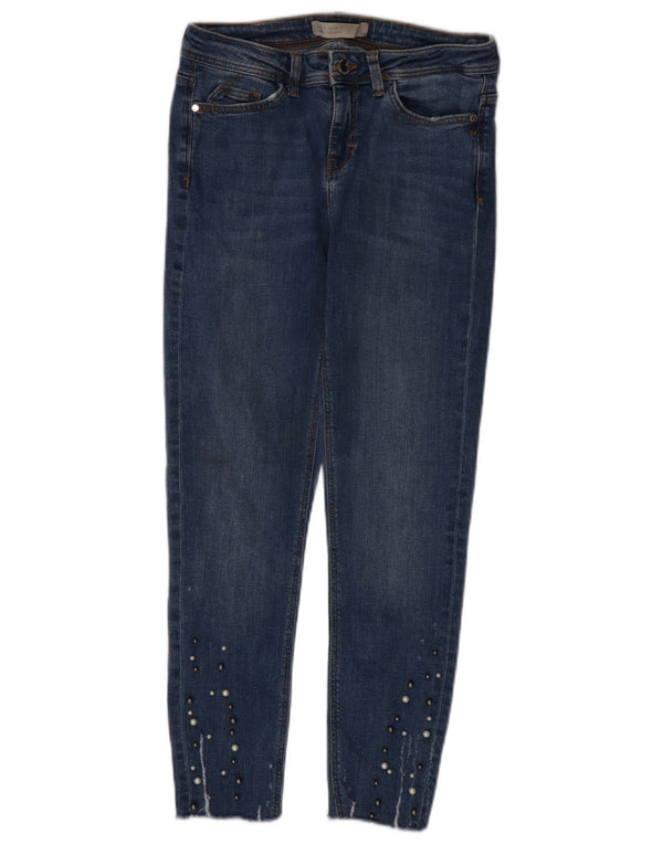 Zara Jean skinny court pour femme EU 36 XS W26 L25 Bleu
