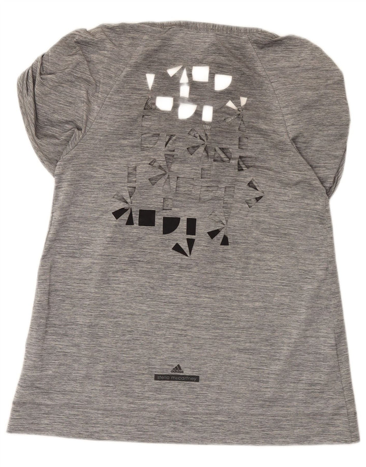 Adidas Femme Stella McCartney Graphic Tunique Top EU 36 Petit Gris Polyester