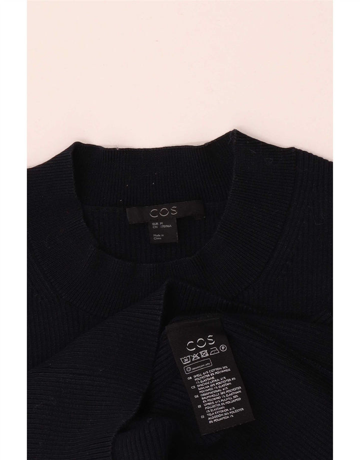 Cos Pull col roulé pour femme UK 12 Bleu marine moyen Coton