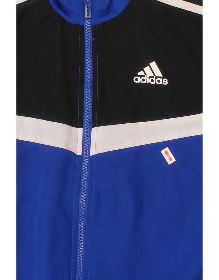 Adidas Veste de Survêtement Garçon 9-10 Ans Bleu Colorblock Polyester