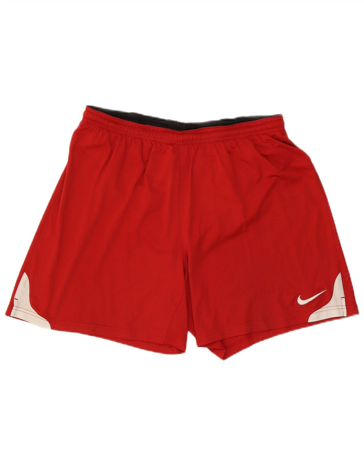 Nike Short de sport Dri Fit XL pour homme Rouge Colorblock Polyester