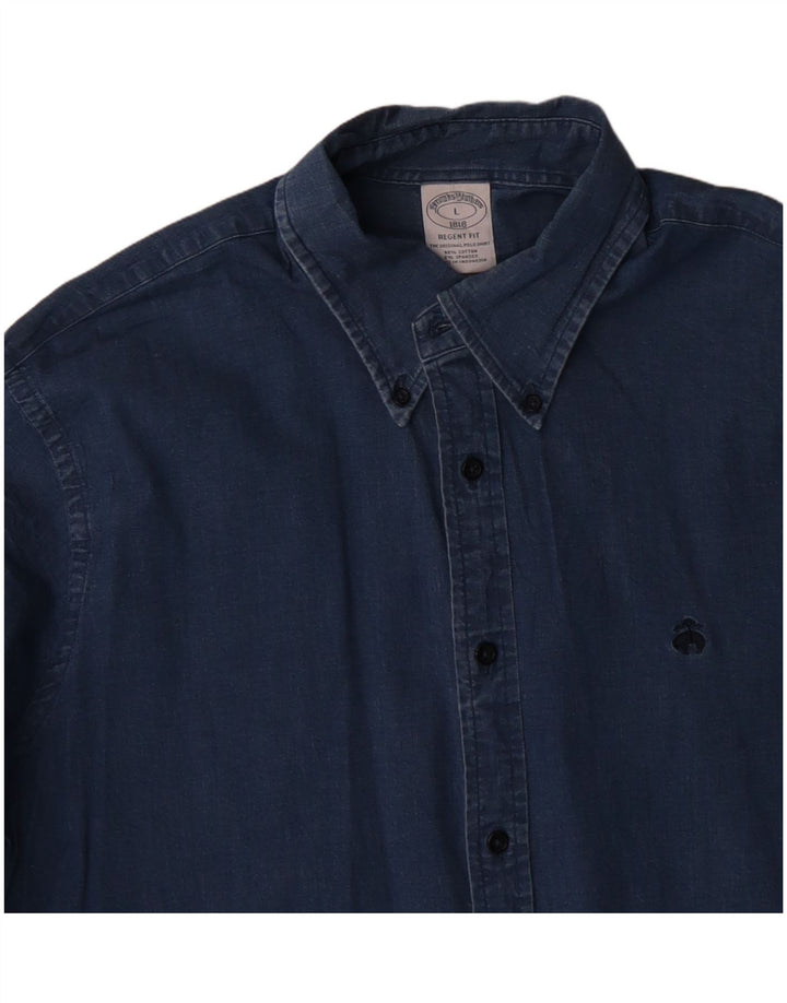 BROOKS BROTHERS Chemise en jean Regent Fit pour homme en coton bleu moyen