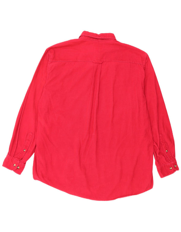 Saddle Breed Chemise en velours côtelé pour homme Grand coton rose