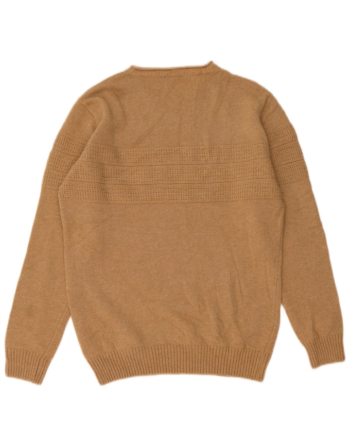 Liu Jo Pull à col rond pour femme UK 16 Large Laine Marron