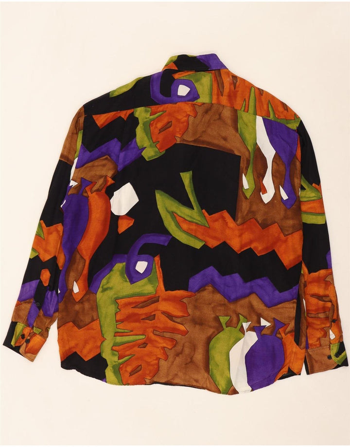 Chemise Vintage Homme Motif Abstrait XL Viscose Multicolore