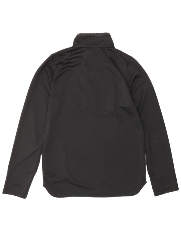 REEBOK Haut de survêtement à col zippé graphique pour hommes Petit noir Polyester