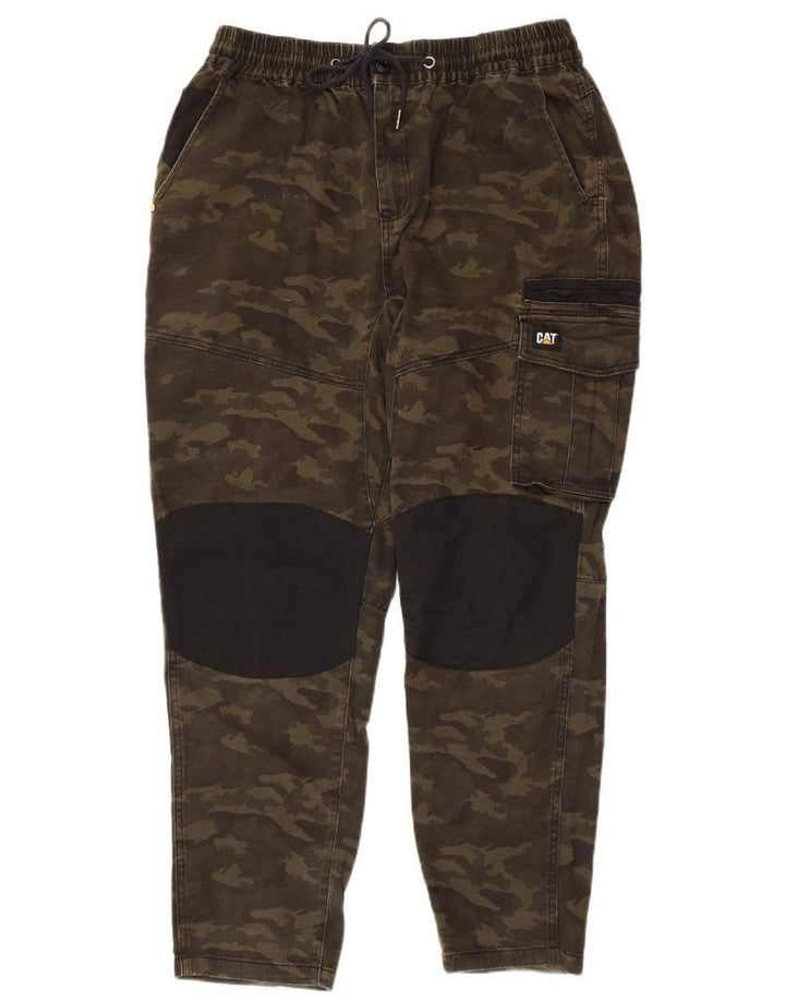 Caterpillar Pantalon Cargo Fuselé Homme W38 L28 Kaki Camouflage Coton
