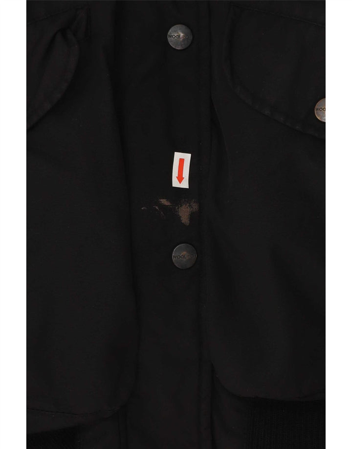 Woolrich Veste matelassée à capuche pour femme UK 44 Medium Noir Polyester