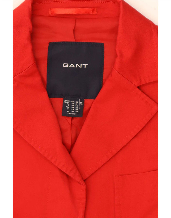Gant Veste Blazer Femme UK 12 Coton Rouge Moyen