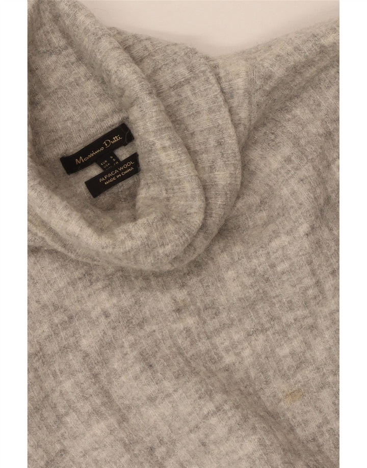 Massimo Dutti Pull surdimensionné à col roulé pour femme UK 10 Petit Gris