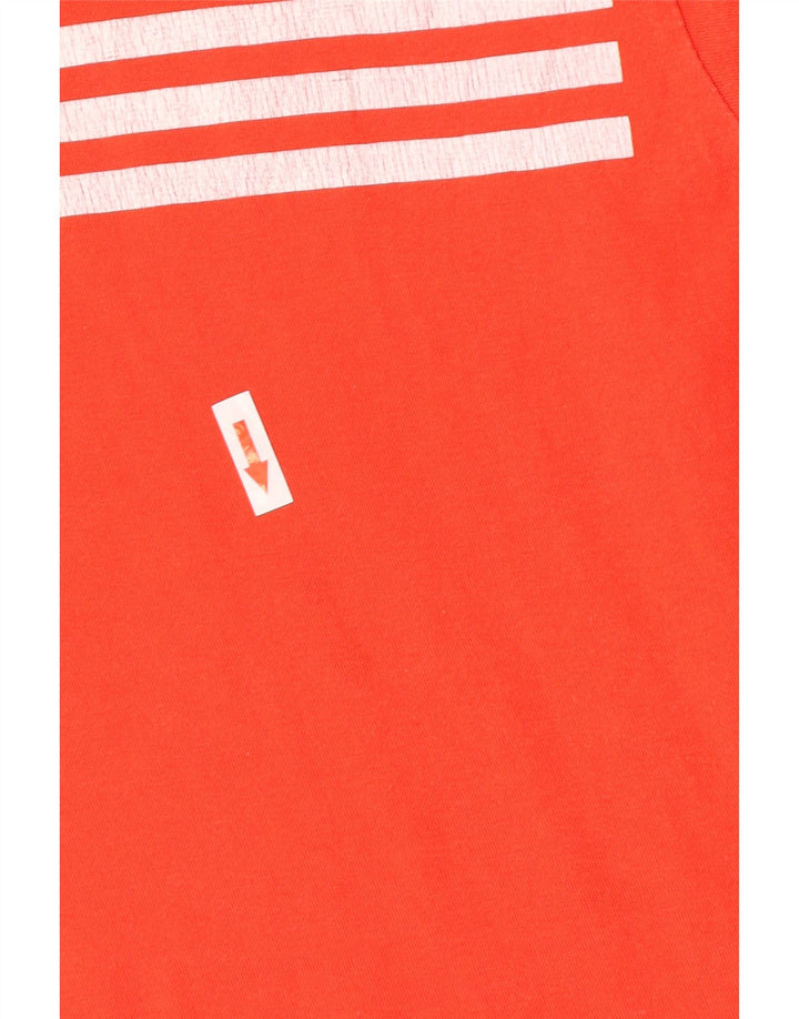 Adidas T-Shirt Graphique Homme Rouge Moyen Coton
