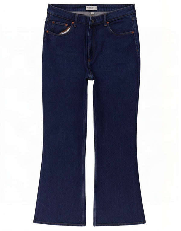 Abercrombie & Fitch Jean évasé Curve pour femme US 16 2XL W33 L33 Bleu