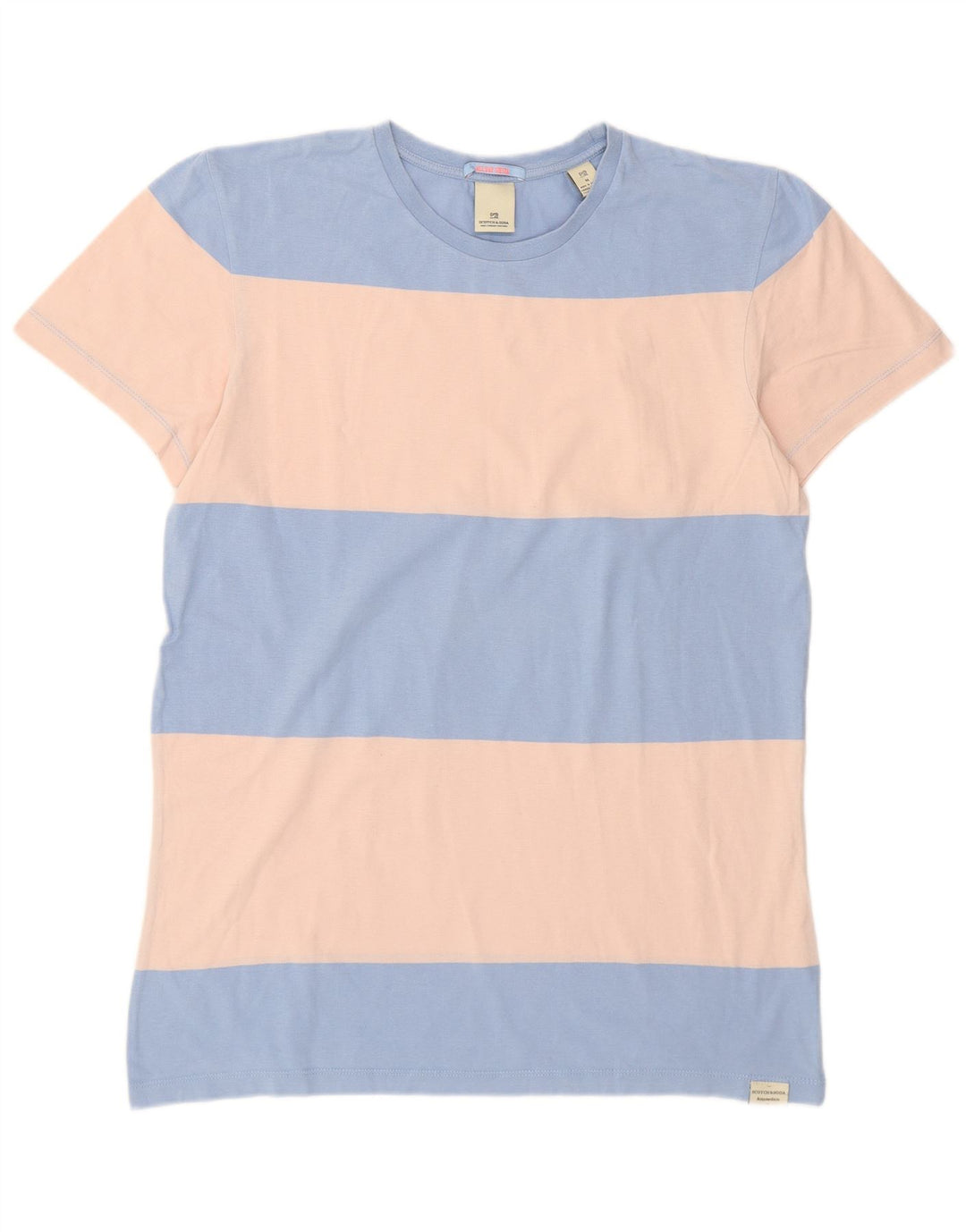 Scotch & Soda T-Shirt Homme Bleu Moyen Colourblock Cotton