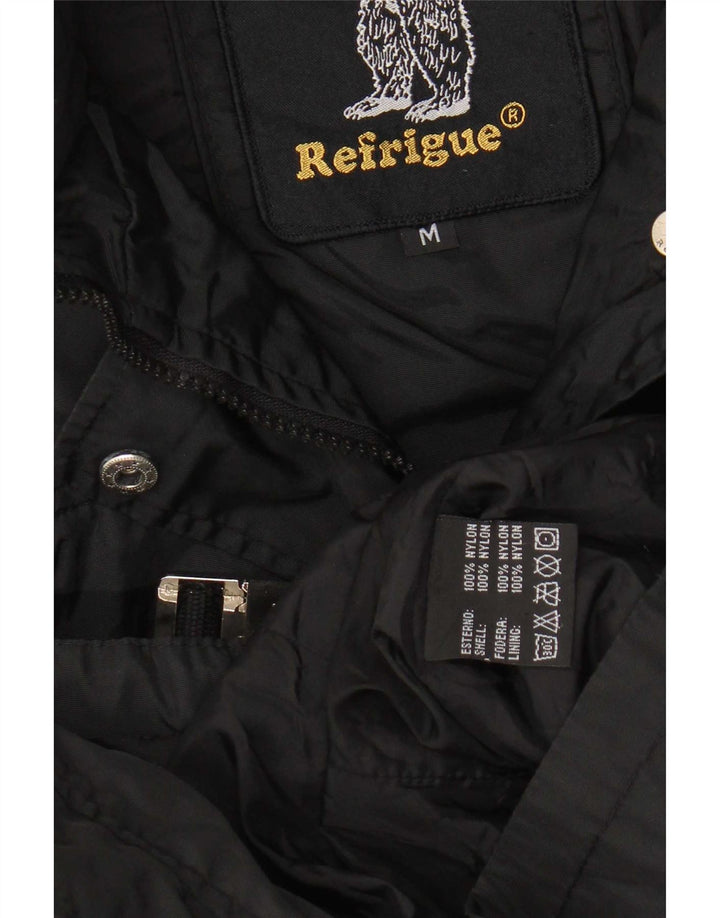 Refrigue Veste utilitaire à capuche pour femme UK 12 Medium Black Nylon