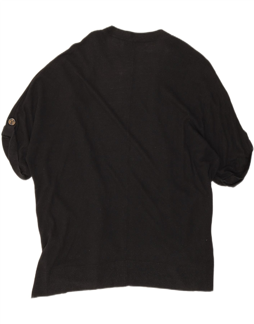 Marks & Spencer Haut cardigan ouvert à manches courtes pour femme UK 16 Large Noir