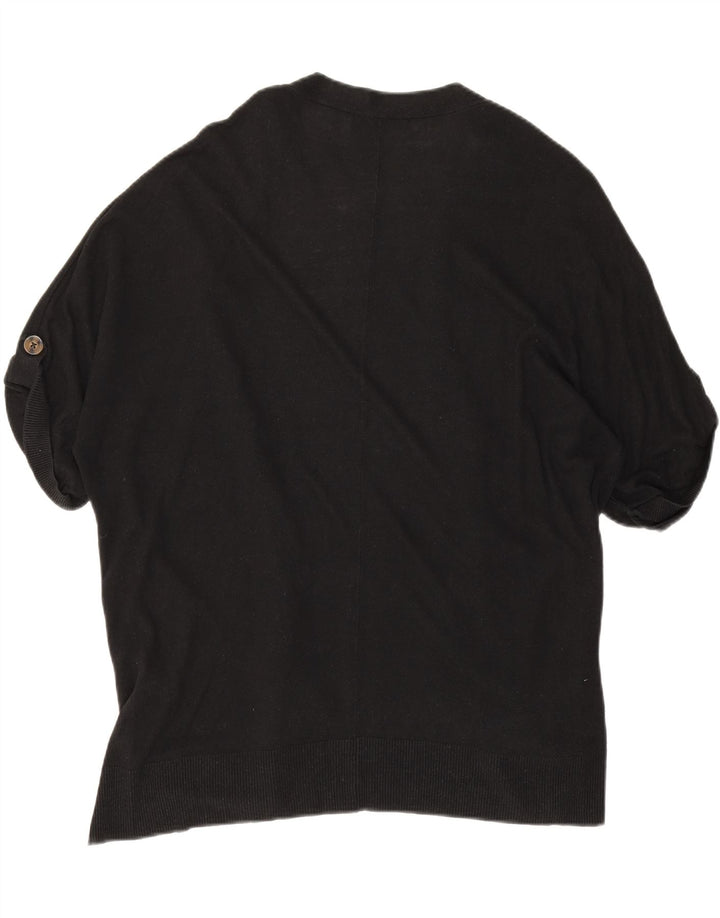 Marks & Spencer Haut cardigan ouvert à manches courtes pour femme UK 16 Large Noir