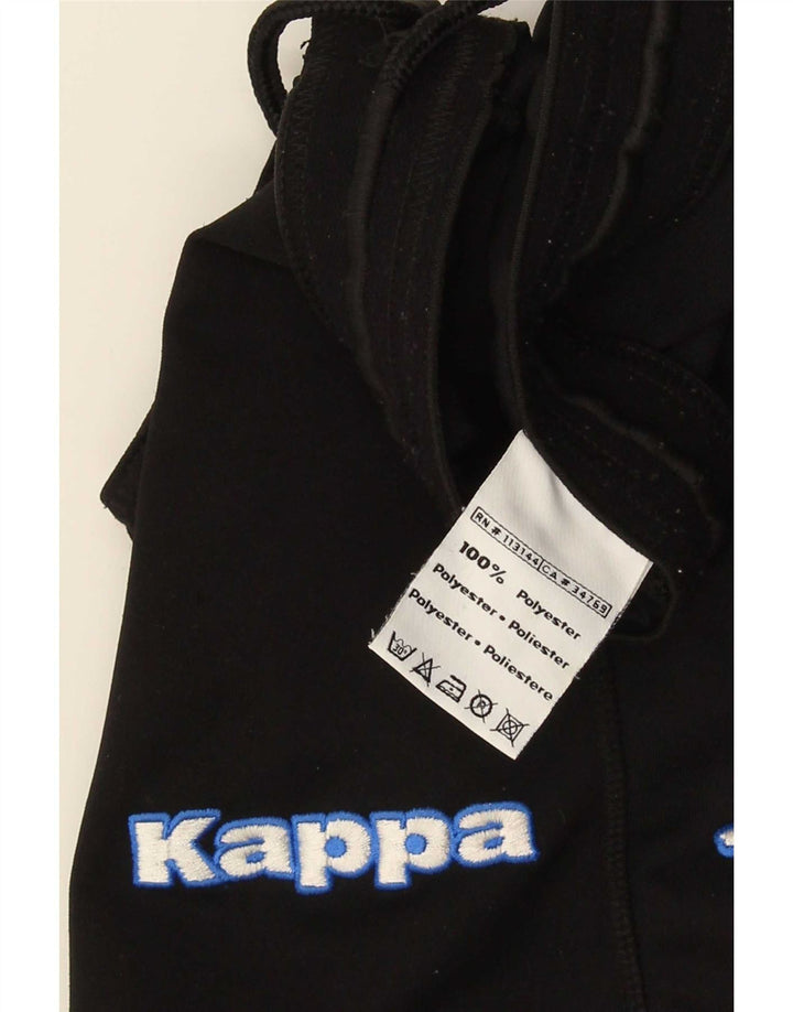 Kappa Short de Sport Graphique Homme Noir Moyen Polyester