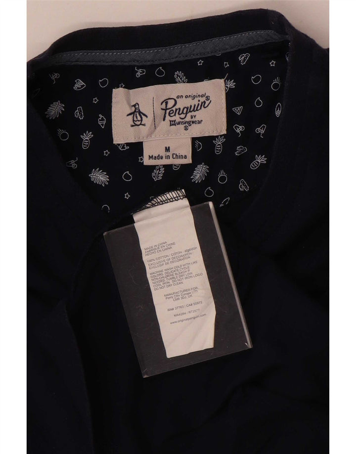 Penguin T-Shirt Homme Bleu Marine Moyen Coton