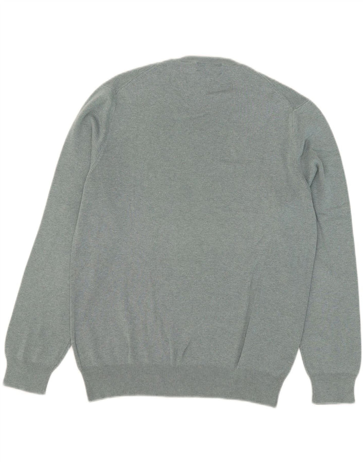 Polo Ralph Lauren Pull Col V Homme Gris Moyen Coton