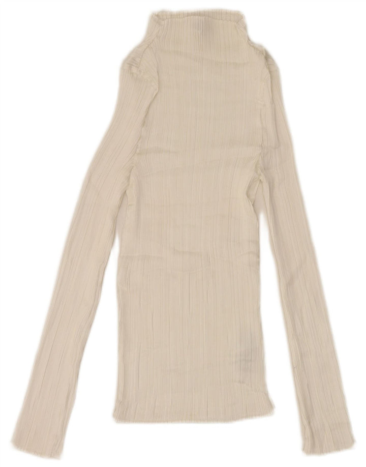 Reiss Femme Top Manches Longues UK 6 XS Blanc Polyester