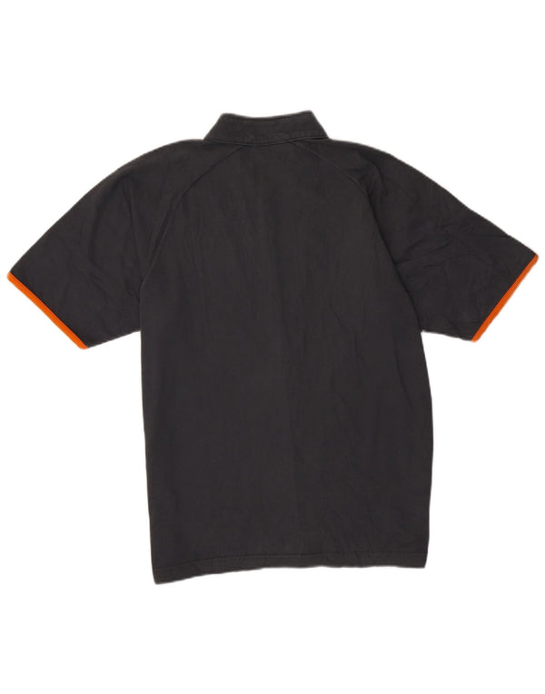 Champion T-shirt à col zippé pour homme, grand, gris, coton