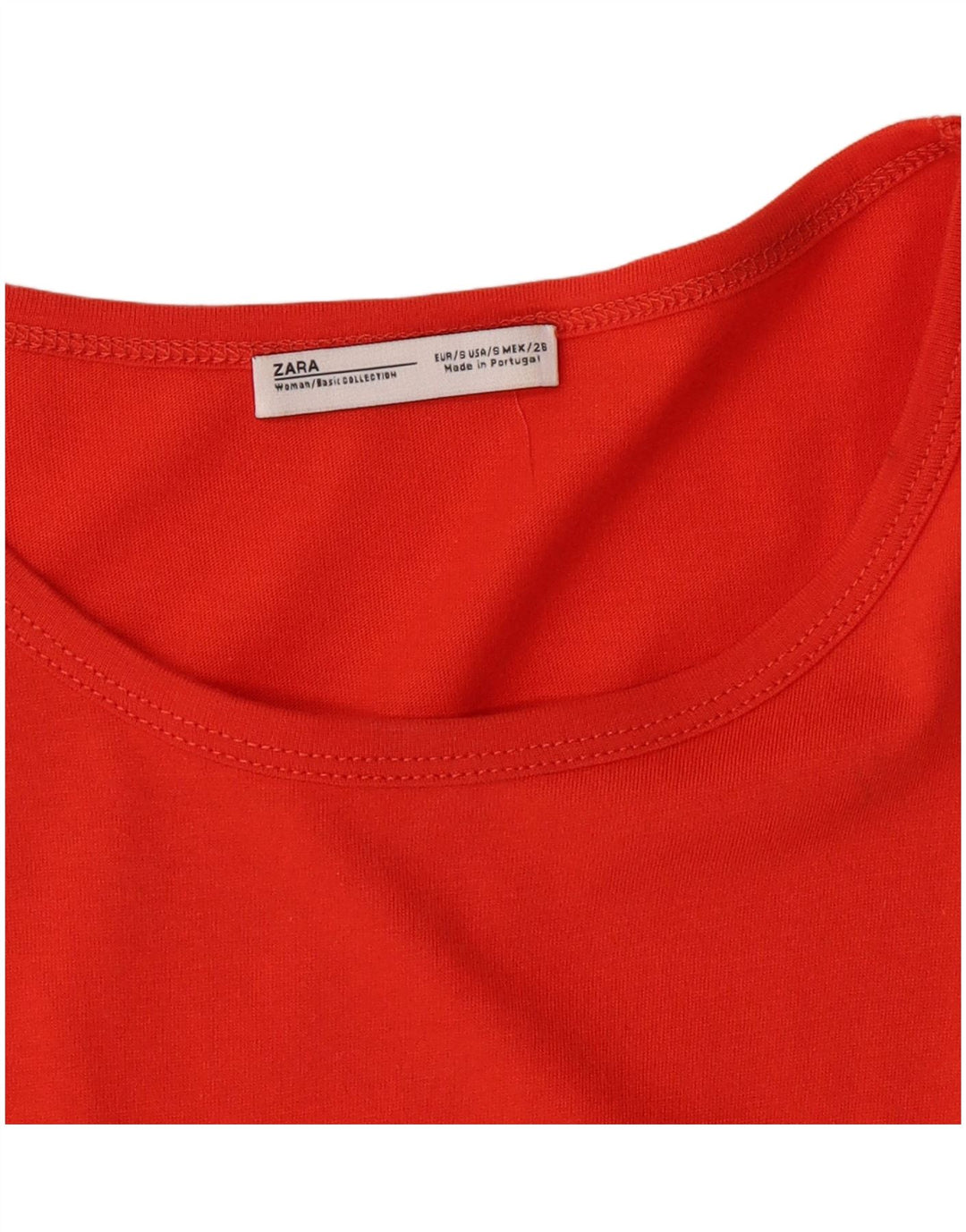 ZARA Womens Crop Blouse Top UK 8 Petit Orange Floral