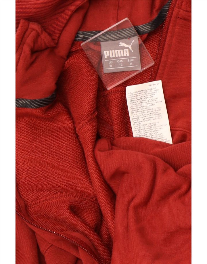 PUMA Sweat à capuche zippé pour homme XL Rouge Coton Sport