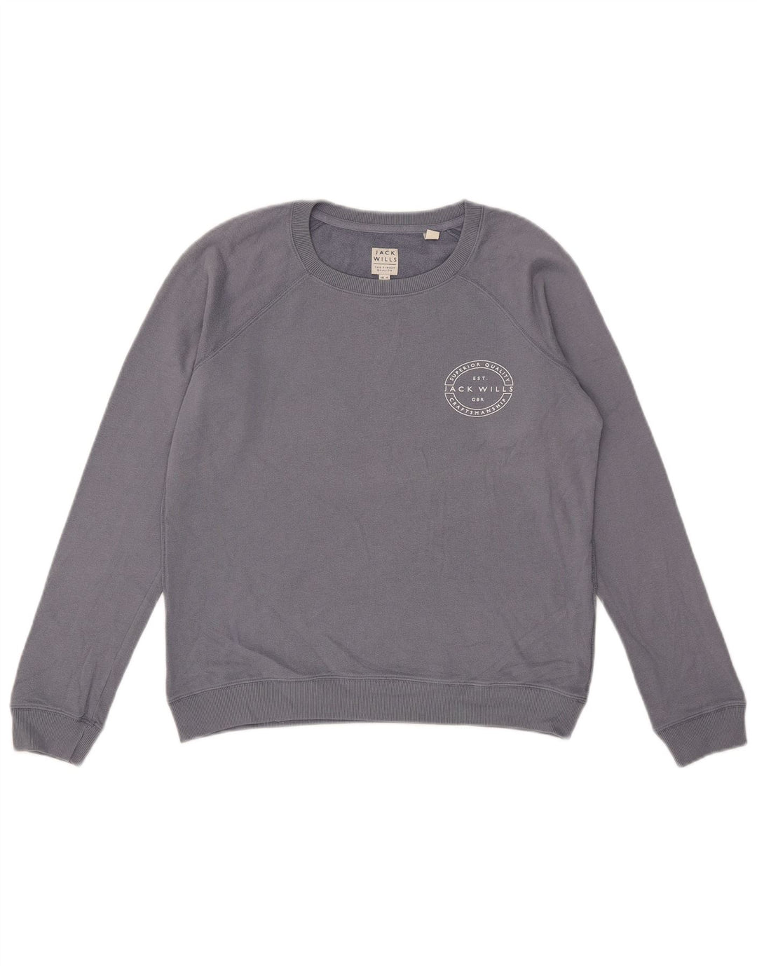 Jack Wills Sweat-shirt surdimensionné pour femme UK 10 Petit Bleu