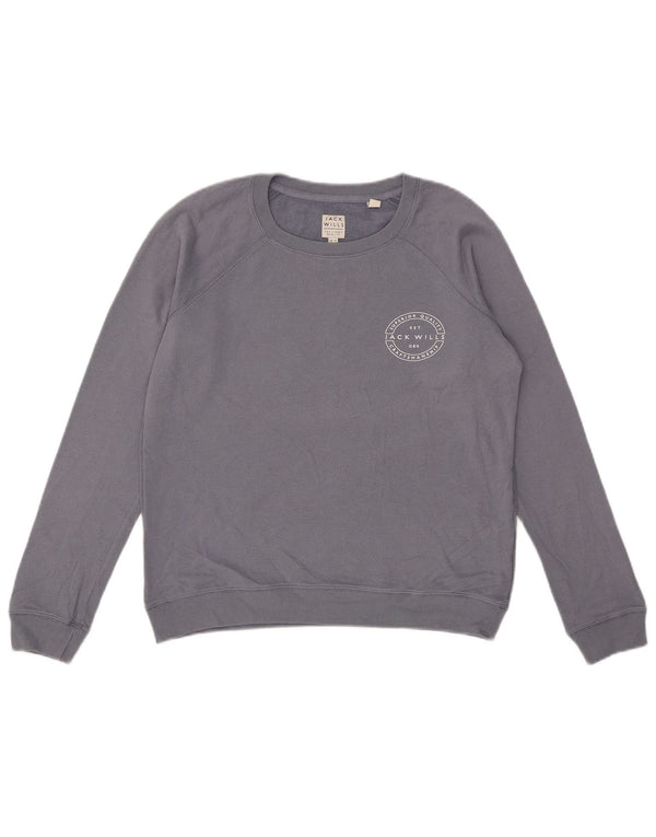 Jack Wills Sweat-shirt surdimensionné pour femme UK 10 Petit Bleu