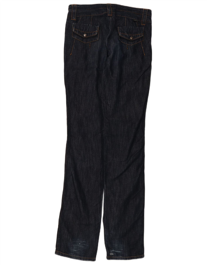 CALVIN KLEIN Jean droit Femme W27 L35 Bleu Marine Coton