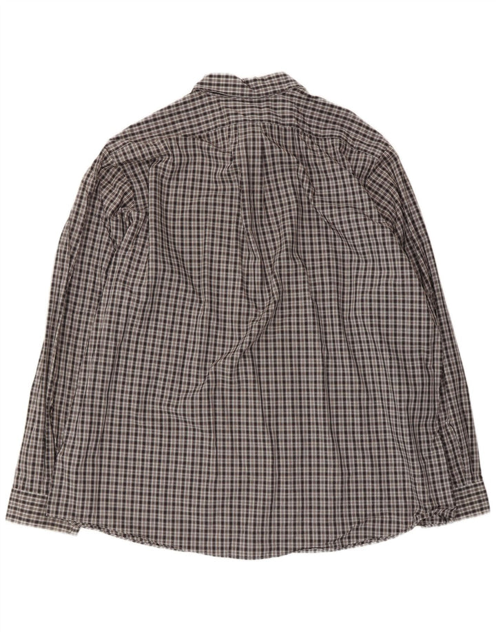 Eddie Bauer Chemise coupe décontractée pour homme 2XL en coton à carreaux noirs